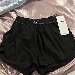 ALO Yoga Women's Athletic Black Shorts
